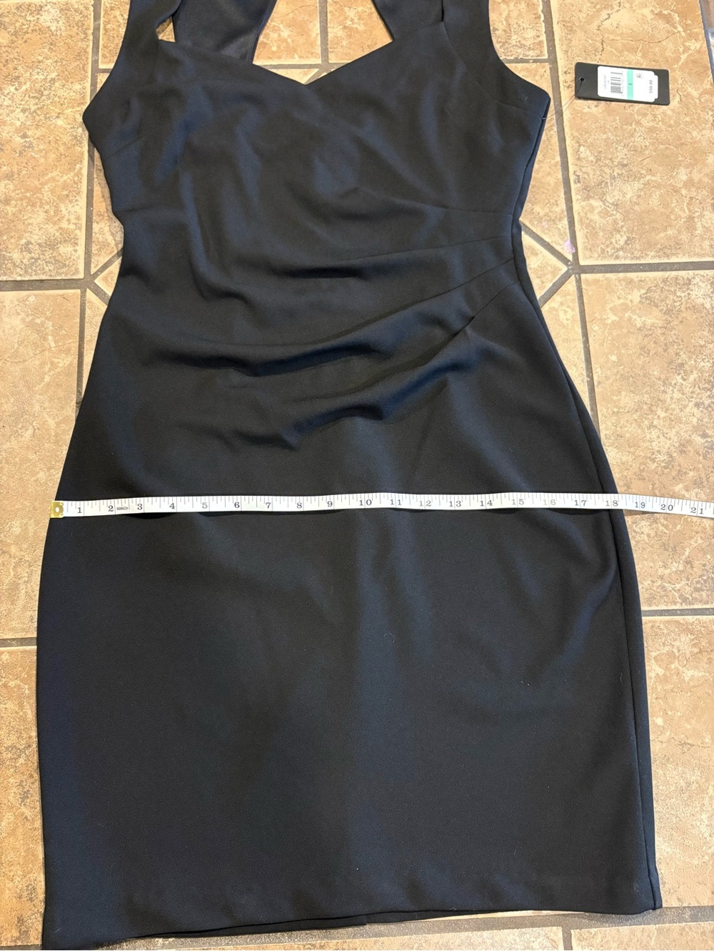 GUESS Black Sleeveless Mini Dress with V-Notch Back WOMENS size 8 NWT - Picture 14 of 15